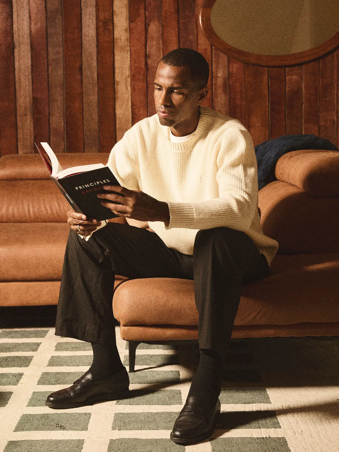 100% Pure Wool with Distressed Rib Details​