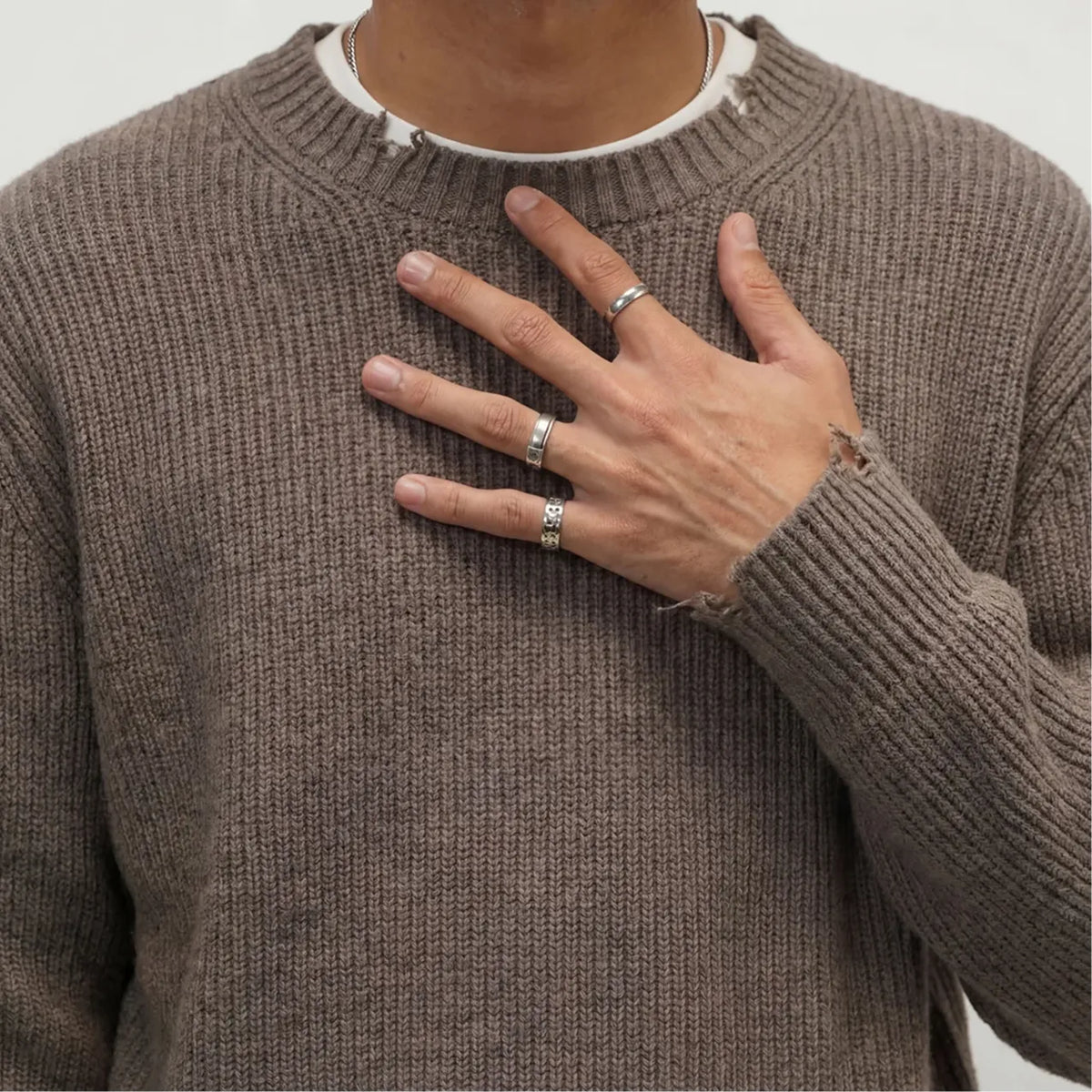 Shaker Stitch Wool Knit​.